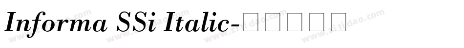Informa SSi Italic字体转换